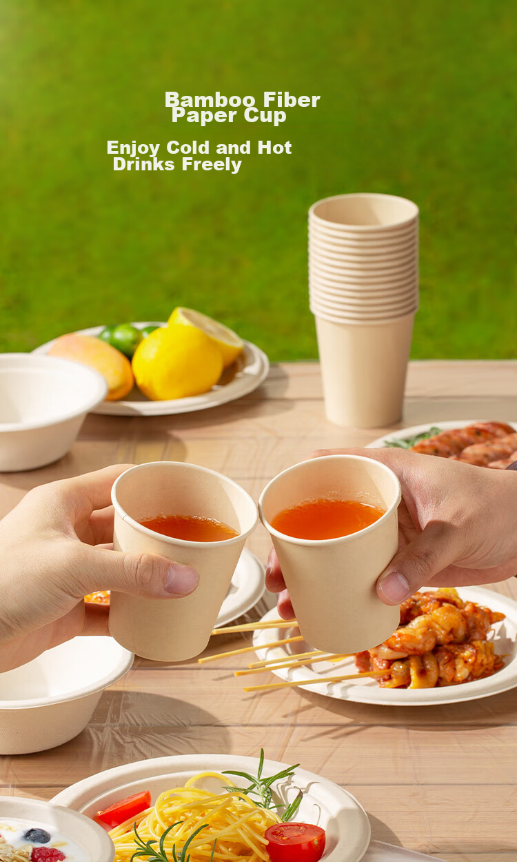 JD Original Disposable Tableware Set: Cups, Plates, Bowls, Chopsticks, Gloves, Tablecloth, Garbage Bags for Camping - 10 Servings [68-Piece Set] 7