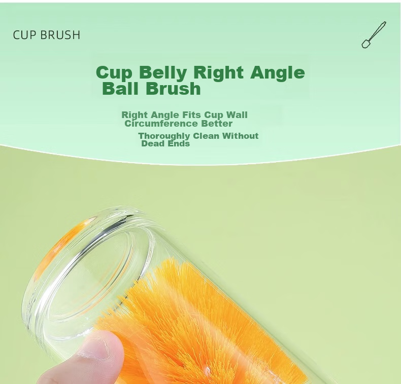 PINYU Cup Brush Cleaning Tool Four-In Long Handle Silicone Bottle Brush Water Cup Mouth Tea Cup Thermos Cup Gap Straw Brush 8
