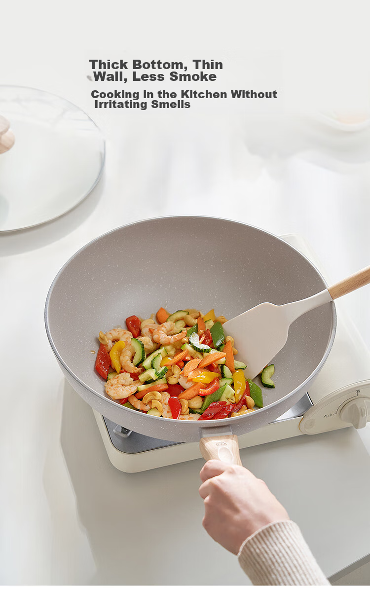 JD Original Cookware Set in Maifanshi Color: Frying Pan, Milk Pan, Wok, Compatible with Induction Cooker And Gas Stove 7