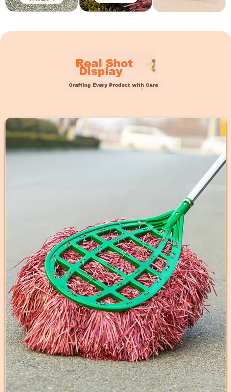 Aoyida Plastic Broom, Large Yard Sweeper, Thick Street Sweeping Broom for Sanitation Workers, Leaf And Dust Broom for Courtyard And Street Cleaning 12