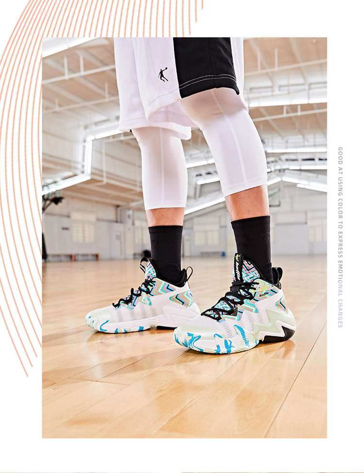 Jordan Basketball Shoes Men's Mesh Break Shadow 2 High-Top Durable Practical Student Sports Shoes 25