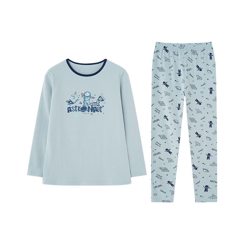 Fenteng Children's Thermal Underwear 7A Antibacterial Long Sleeve Pullover Autumn Pajama Set for Older Kids