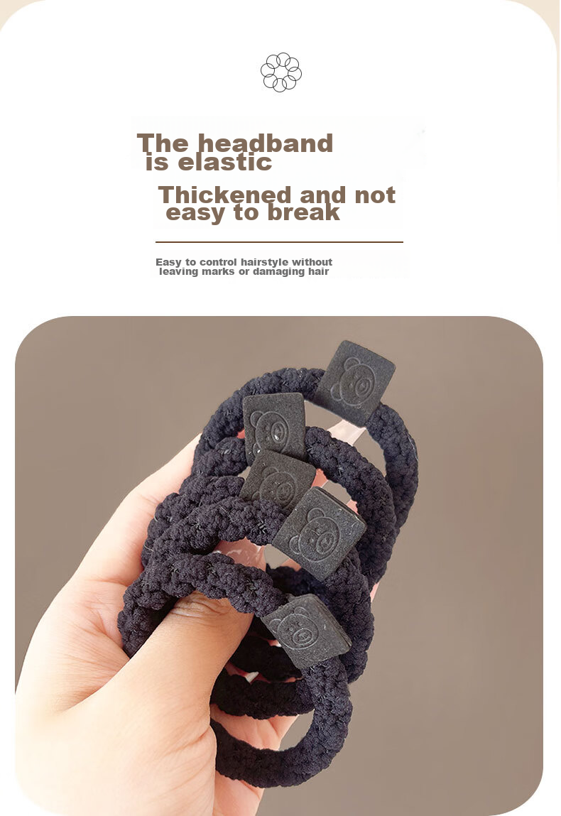 Chense Hair Ties [5 Mixed Colors], Seamless Hair Bands, High-Elasticity Rubber Bands for Ponytails, Hair Accessories for Wome 3