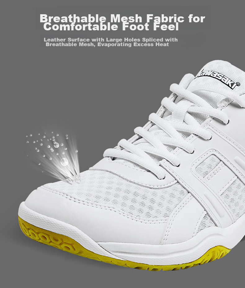 KAWASAKI K-073D Plus Brown Unisex Breathable Durable Shock-Absorbing Badminton Running Shoes Size 36 4