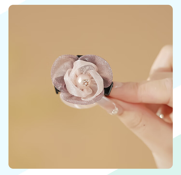CHIMERA AB-Side Floral Hair Claw Clip, Shark Clip, Back of Head Hair Accessory, High-End Hairpin, Hair Ornament, Birthday Gift for Wome 7