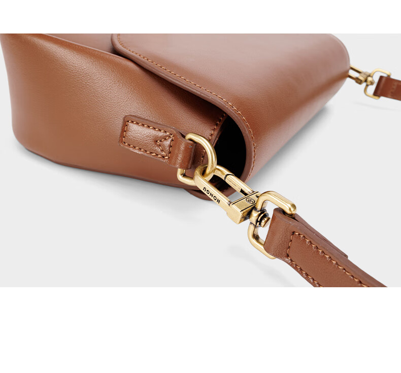 HONGU Leather Handbag Shoulder Crossbody Bag Vintage Saddle Bag Casual Tote Small Purse Women's Bag, Birthday Gift for Girlfriend 11