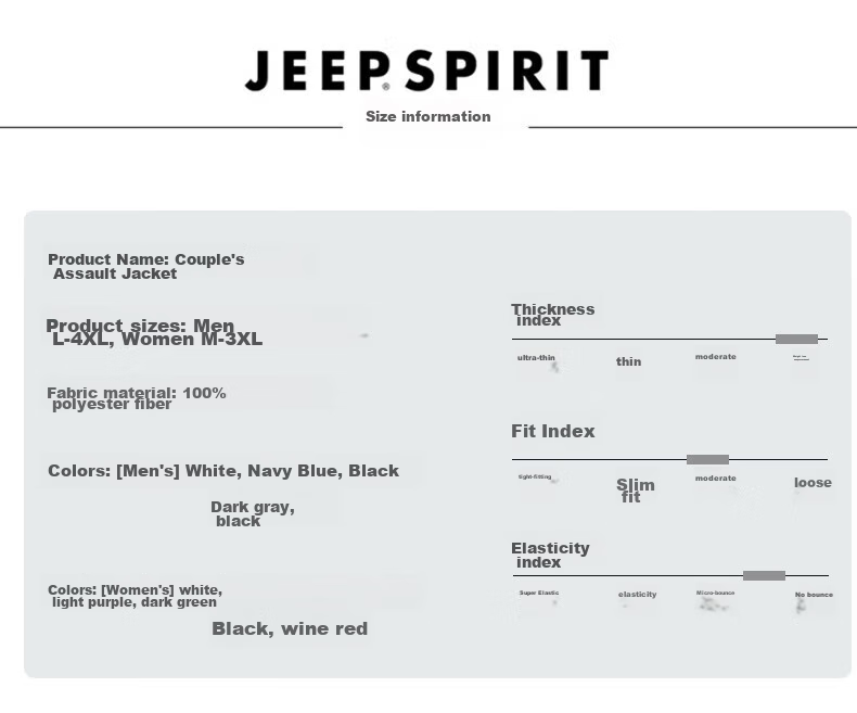 JEEP SPIRIT Windbreaker Jacket for Men And Women, Spring And Autumn Outerwear, Outdoor Windproof Coat, Warm Windbreaker 14