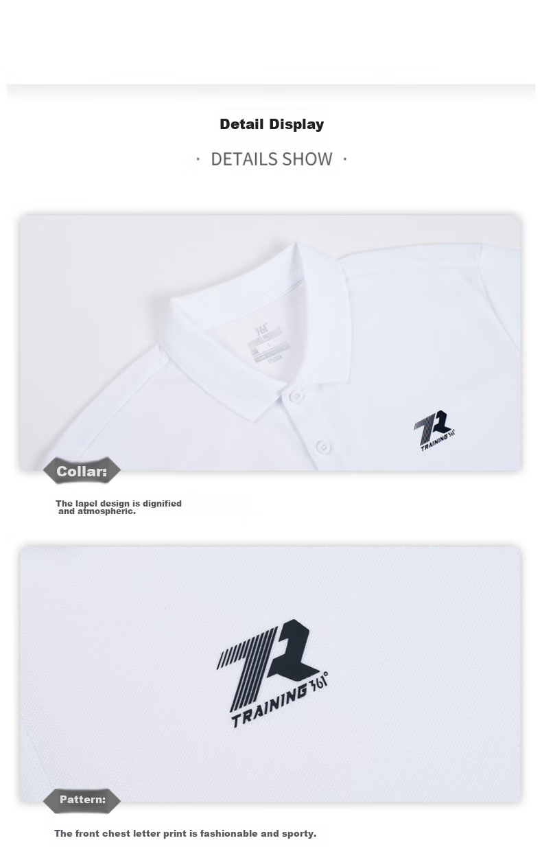 361° Men's Short Sleeve T-Shirt Spring Summer Sports Quick-Dry Running Fitness Polo Shirt 652624109H-5 43