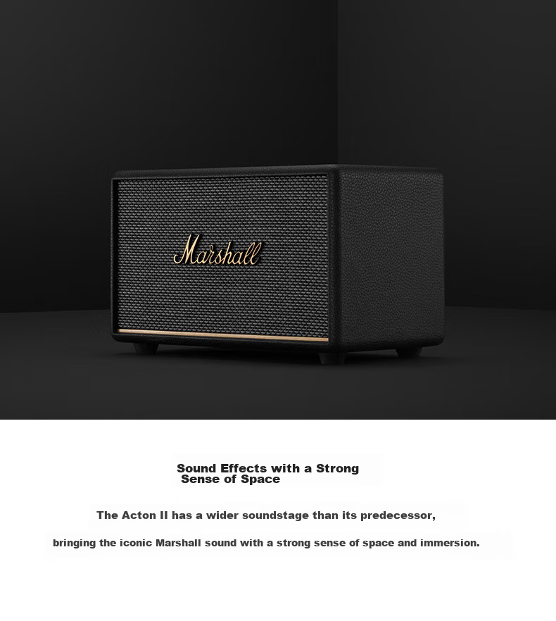 Marshall ACTON III Bluetooth Speaker, 3rd Generation Wireless Home Indoor Bass-Enhanced Birthday Graduation Gift, World Cup Viewing Desktop Computer Speaker, Cream White Color 4