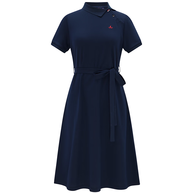 Navigare Women's Short-Sleeve Polo Dress, Casual A-Line Skirt, 2322874503