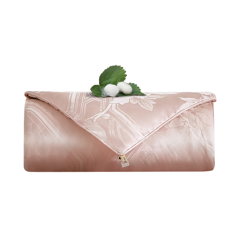 FUANNA Silk Comforter, 100% Silk Duvet, Double-Size Air Conditioning Quilt, Summer Cool Comforter, Thin Summer Quilt, 3.6 Jin (1.8 Kg), 203x229cm