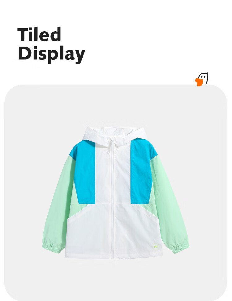 QQ DUCK Children's Clothing Girls' Sun Protection Jacket Kids' Summer Thin Coat Sunshade Youth Clothing Three Colors Off-White; 130 30
