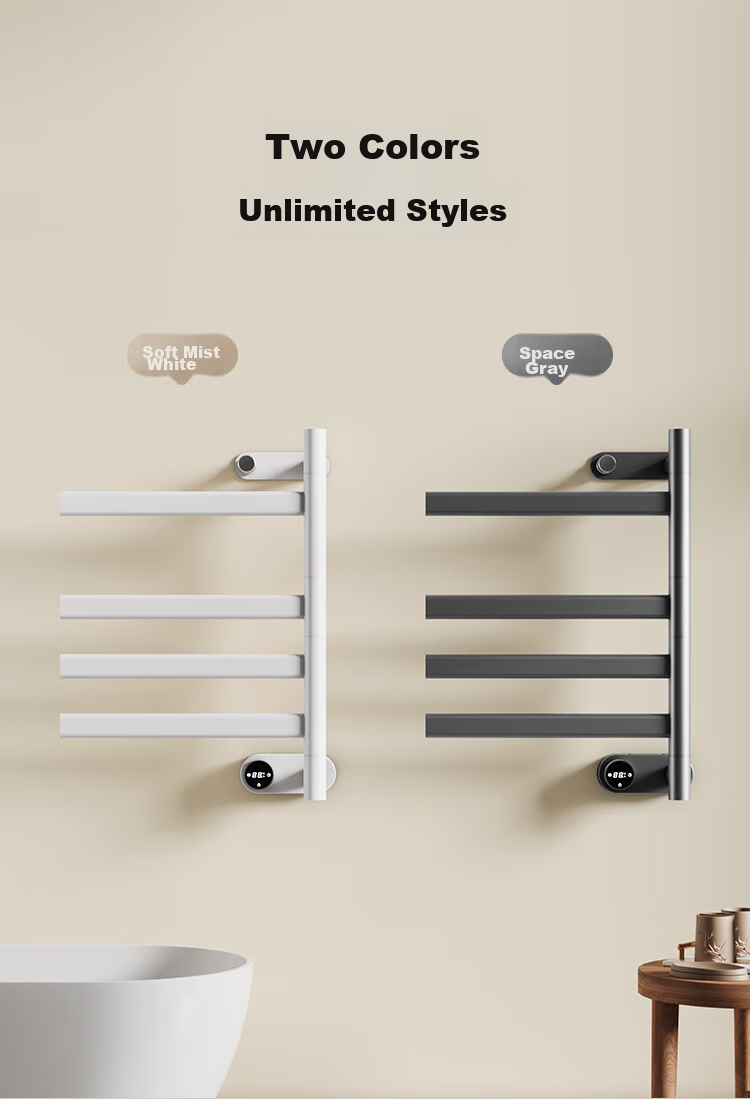 JD Original Warm Wing Electric Towel Rack, Towel Drying Rack, Bathroom Carbon Fiber Heating Pack, Installation, Soft Mist White 21