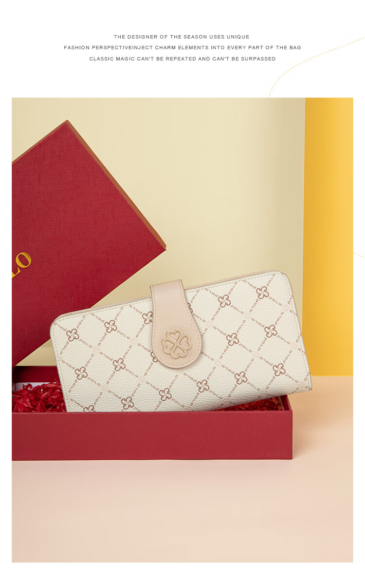 POLO Clutch Handbag for Women, Multi-Card Slots Long Wallet Card Holder Large Capacity Purse Women's Bag Birthday Gift for Girlfriend 3