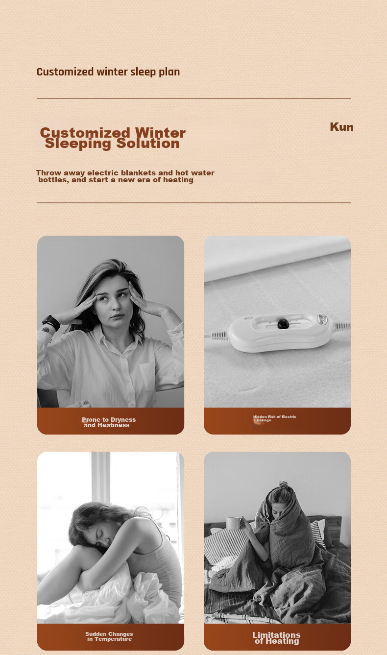 Huanding [Water Heating Power-Off] Electric Heating Blanket, Water Heating Blanket, Water Circulation Electric Heating Pad, Double-Sized 0.9*1.8m 7