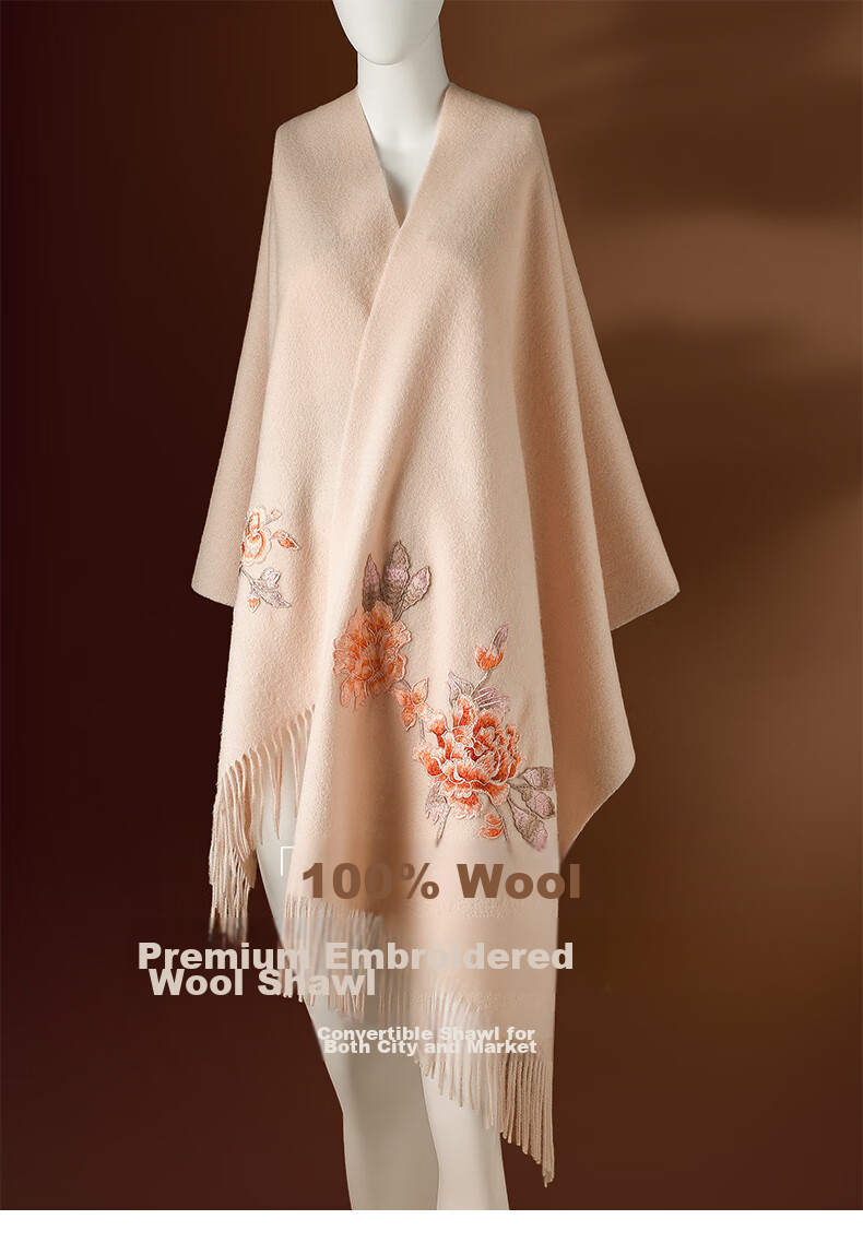 Hangsifu Pure Wool Scarf, Large Size Wrap Shawl, Practical Birthday Gift for Elders And Mothers, Mid-Autumn Festival Gift Box Set 33