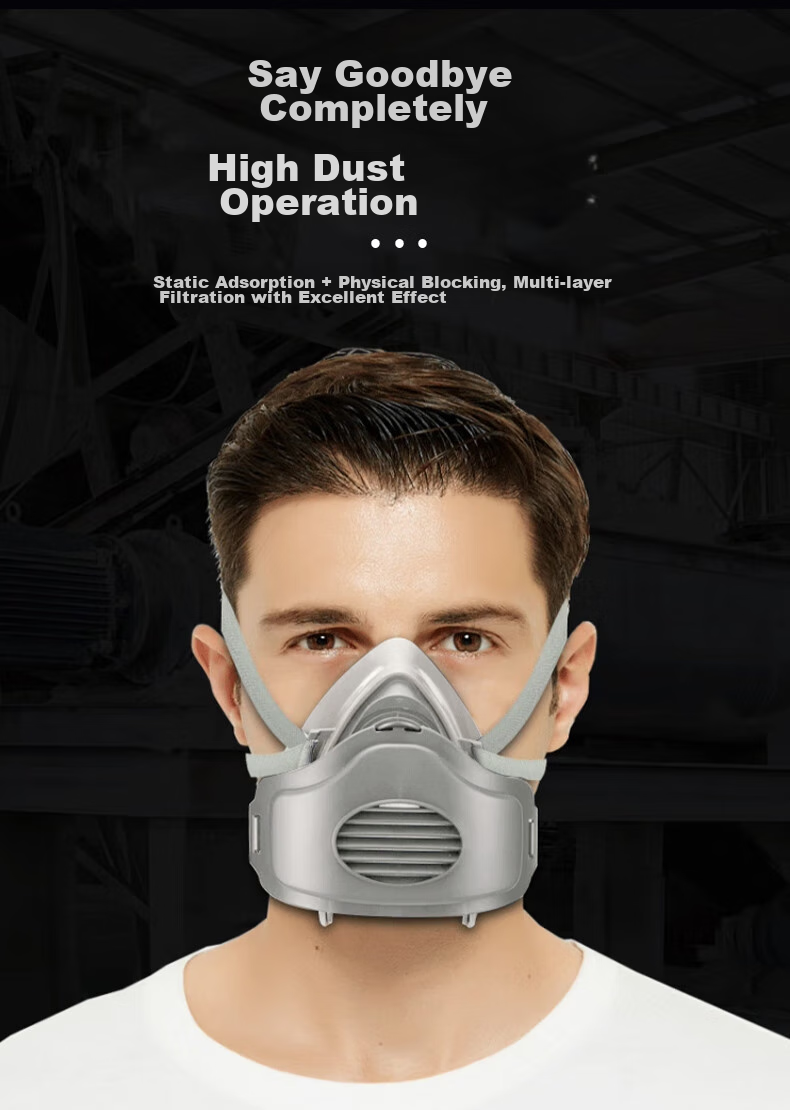 Leyoubaiyi 3701CN Activated Carbon Fabric 6-Layer Dust Mask KN95 Filter Cotton, 20 Pieces, for Dust/oil Particles, Grinding Welding Workers 4
