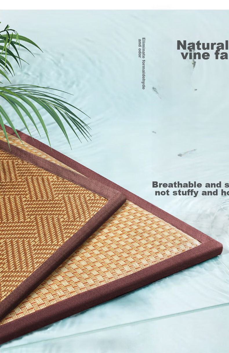 Qiqijia Summer Seat Cushion Breathable Chair Pad Chinese-Style Stool Cushion Summer Long-Sitting Butt Pad Non-Slip Office Chair Pad 3