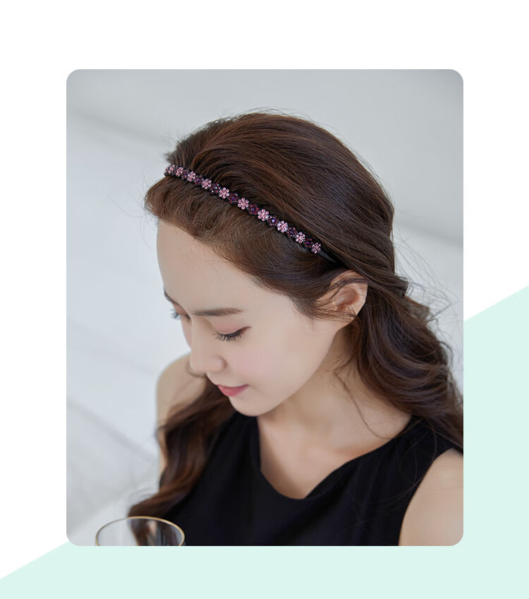 CHIMERA Elegant Rhinestone Headband, Simple Long-Toothed Wavy Hair Clip for Face Washing And Styling, Mid-Autumn Festival Gift 23