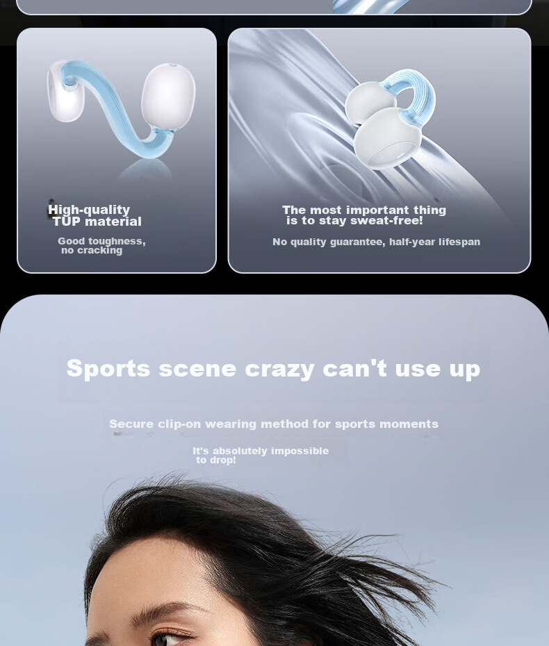 Baseus 1Ring Bluetooth Headphones, Clip-On Open Design, Non-In Air Conduction, Suitable for Sports And Calls, Compatible with Apple And Huawei Phones 17