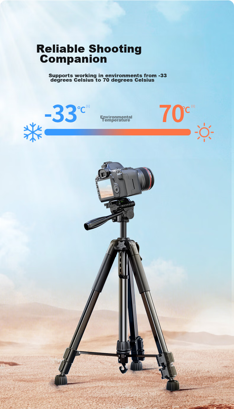 Shuotu Tripod, DSLR Camera And Mirrorless Camera Hydraulic 3D Gimbal Stabilizer, Photography Equipment, Portable Accessories, Phone Clamp, Vertical Shooting Quick Release Plate, Tripod Stand, 1.9 Meters 6