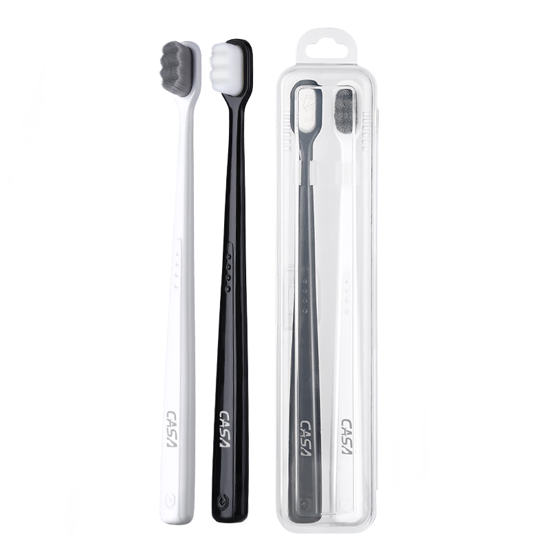 DR.WLEN Small Head Soft Bristle Toothbrush for Adults, Ultra-Soft Bristles, Couples' Gift, for Men And Women, 2-Pack with Flexible Small Brush Head