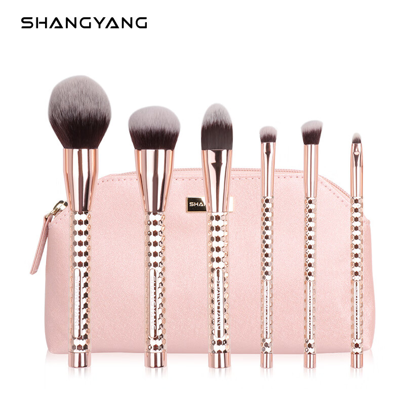 SHANGYANG化妆刷套装眼影刷粉底刷唇刷散粉刷腮红刷（6支套装(无包包)）