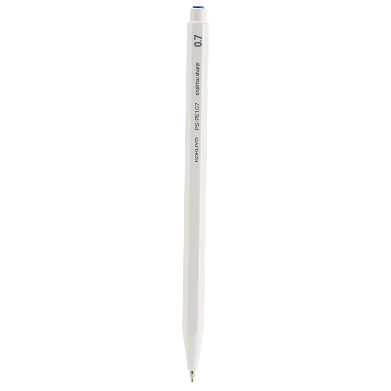 KOKUYO Imported Mechanical Pencil for College Entrance Exam Students, 0.7mm Drawing And Sketching Pencil, Anti-Break Lead Writing Pencil, White, 1 Piece, PS-PE107W