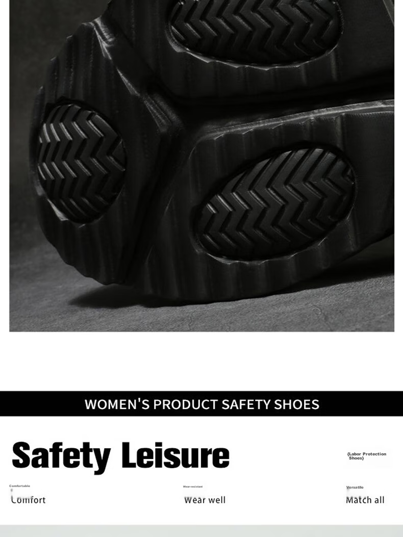 LAOGUANJIA Women's Safety Shoes, Small Size, Lightweight, Breathable, Steel Toe, Comfortable, Anti-Smashing, Anti-Puncture Work Safety Shoes, Solid Wear-Resistant, Size 36 13