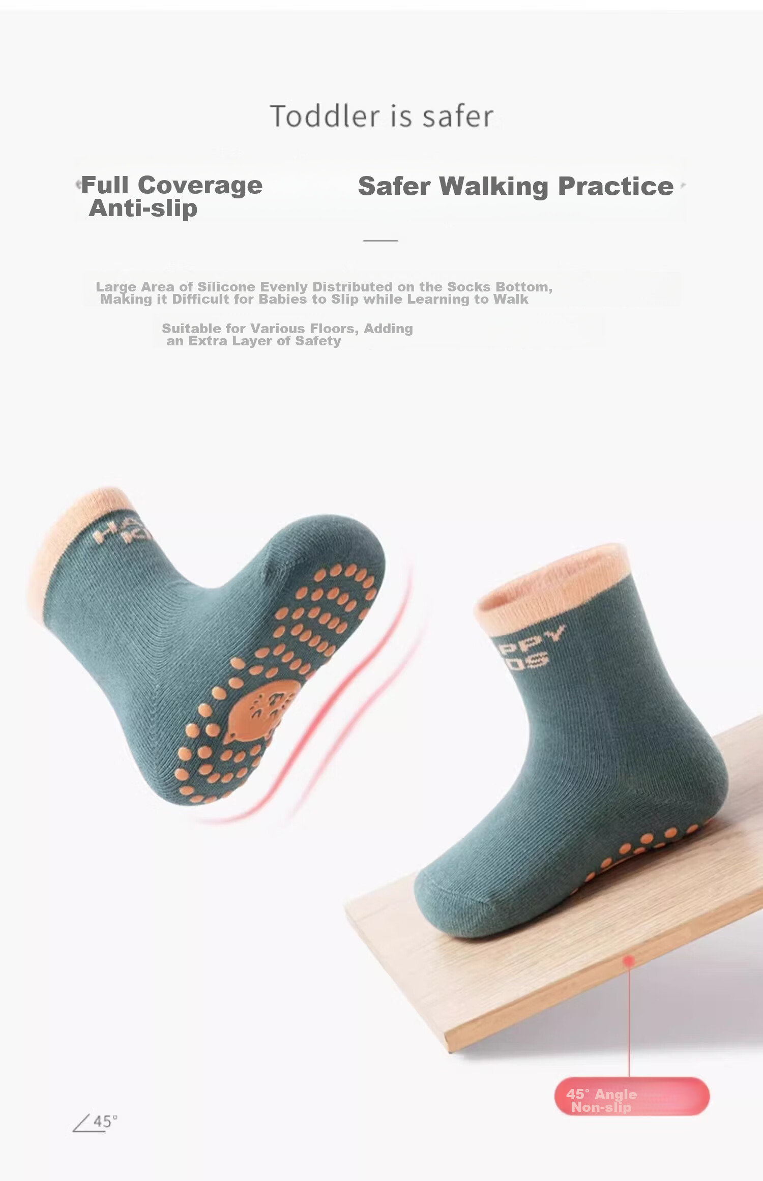 Beitaisi Floor Socks, Spring And Autumn Indoor Non-Slip Insulation, Newborn Baby Boys Girls Children Mid-Calf Walking Socks 5