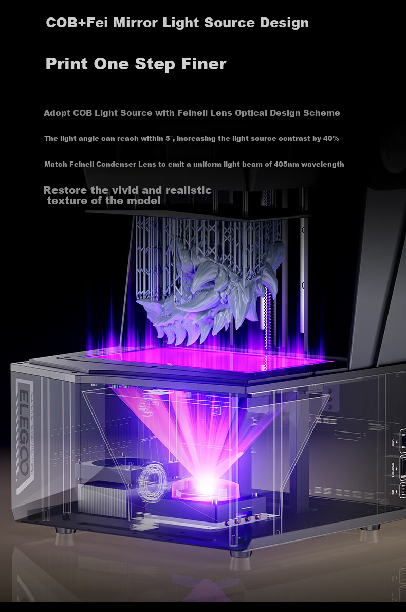 ELEGOO Saturn 4 Ultra 16K, Light-Curing 3D Printer, Home Desktop-Grade, 10-Inch High-Speed High-Precision 3D Printer for Figurines And Student Models 6