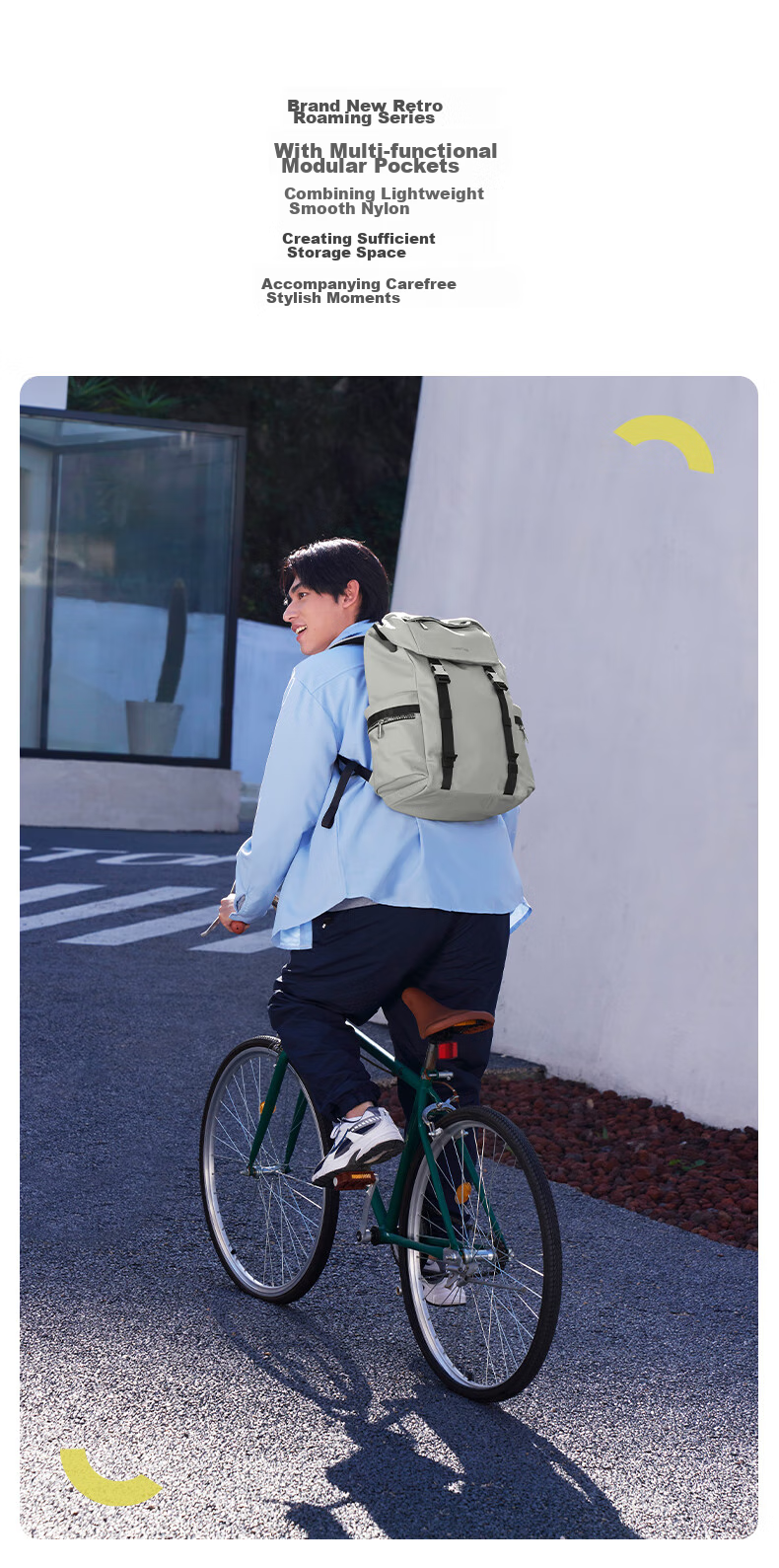 90Fen Casual Sports Backpack, Retro Large Capacity Travel Fitness Lightweight Backpack for Men And Women, Black 2