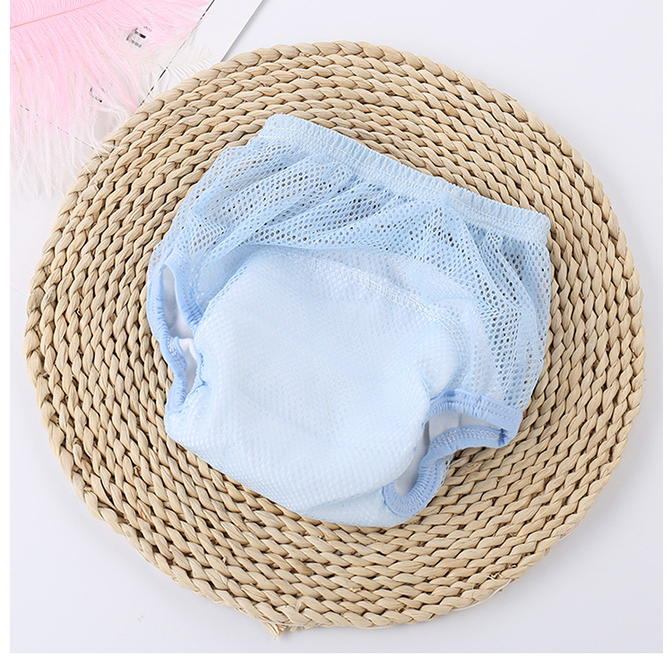 9I9 Baby Diaper Pants, Summer Washable Training Pants, Infant Learning Pants, Toilet Training Underwear, Gauze Waterproof, 3 Pieces A76 15