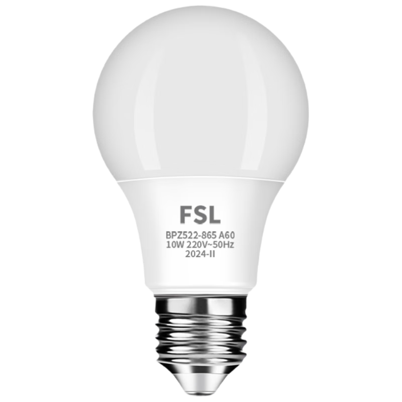 Foshanzhaoming (FSL) LED Bulb, E27 Screw Base, High-Power Energy-Saving Lamp, Spiral Super Bright Light Source, 10W, Warm White 4000K