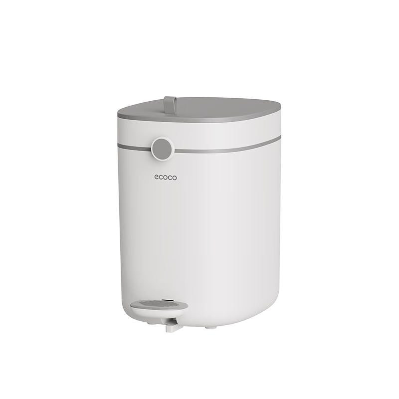 Ecoco Trash Can, 8L Automatic Bagging, for Bathroom, Living Room, Bedroom, Kitchen, Toilet, Office, Garbage Bin, E24194 White
