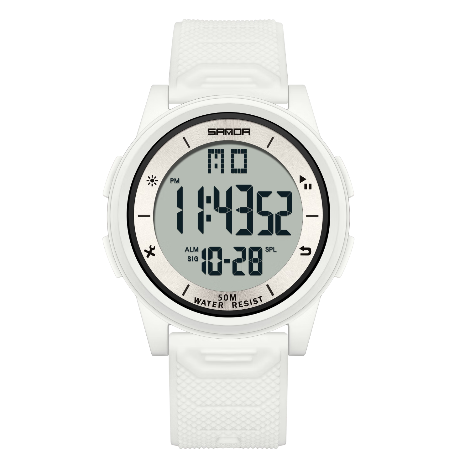 LOUIE JUELEN Electronic Watch for Girls And Students, Stylish Luminous Back-To White/sports Timer/swim-Friendly