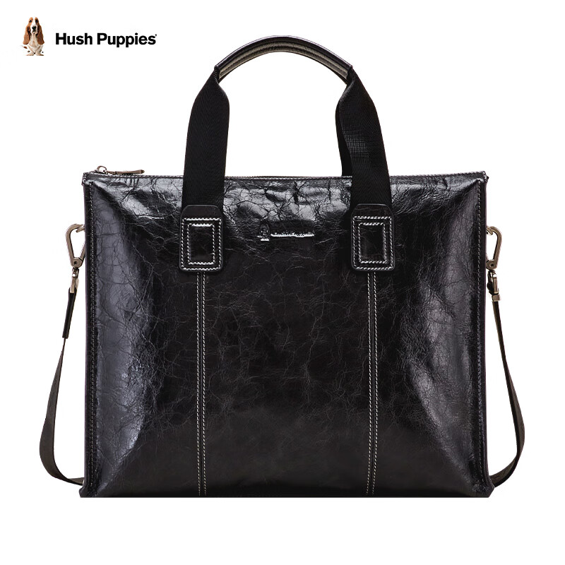 Hush Puppies Men's Business Briefcase 14-inch Shoulder Bag Casual Laptop Bag Birthday Gift for Boyfriend