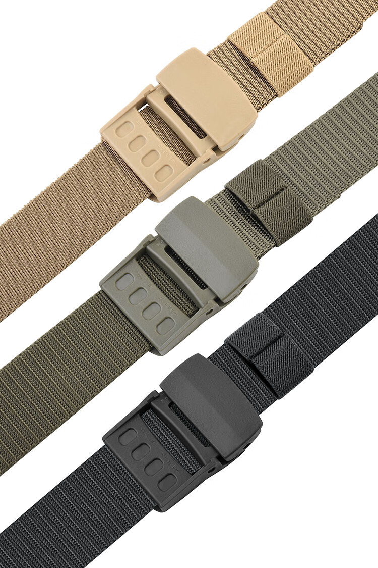 HALFEEL Canvas Belt for Men, Metal-Free Security-Friendly Automatic Buckle Casual Versatile Outdoor Leather Belt for Men And Women Pants Belt Military Training 9