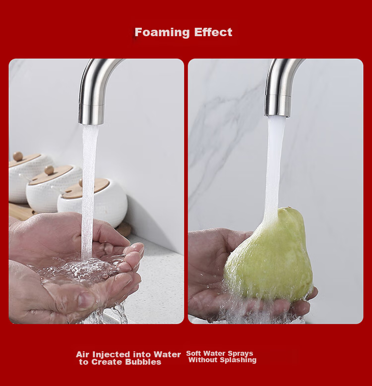 Larsd Kitchen Faucet, 304 Stainless Steel Sink Faucet, Hot And Cold Rotating Dishwashing Sink Faucet LD82058 9