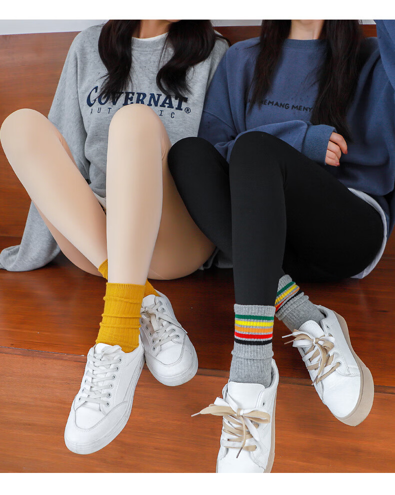 MAOHUO Women's Thigh-High Stockings, Autumn And Winter All-In Pants, Fleece-Lined Thick Leggings, Warm Pants, Wearable Outside, Pantyhose 17