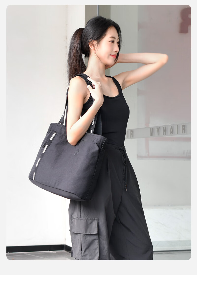 SUBURBIA Shibuya Dry-Wet Separation Fitness Bag, Shoulder Bag, Tote Bag for Women, Yoga Swimming Sports Bag, Lotus Pink 10