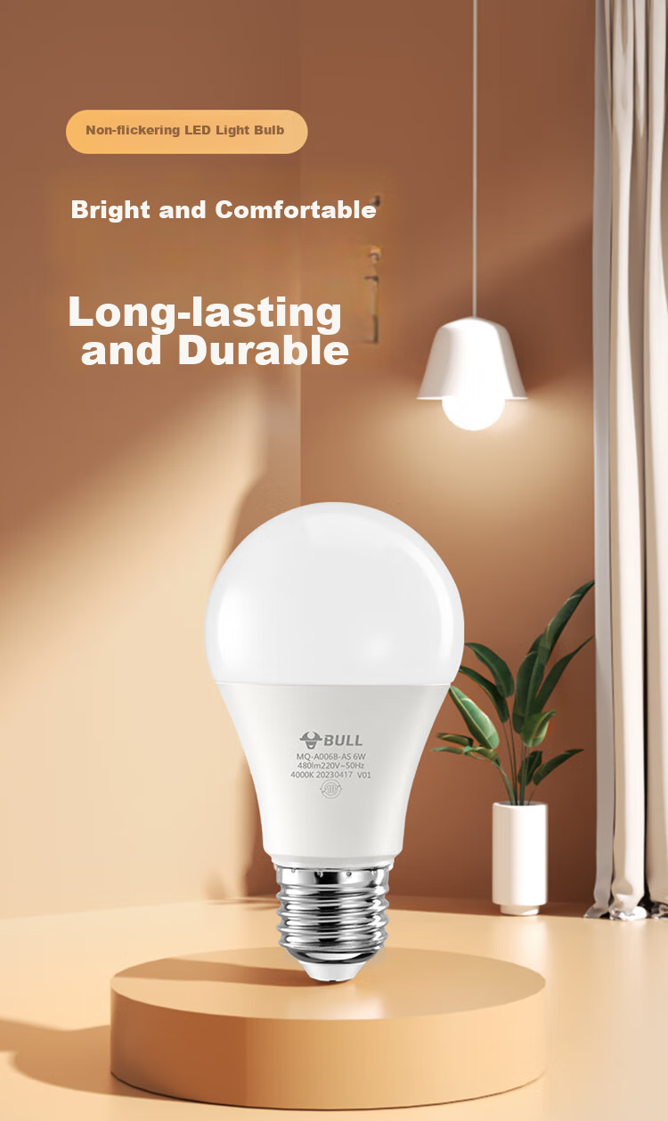 BULL LED Bulb, E27 Large Screw Base, Globe Light Bulb, High Brightness, 8W, Warm White 3000K 1