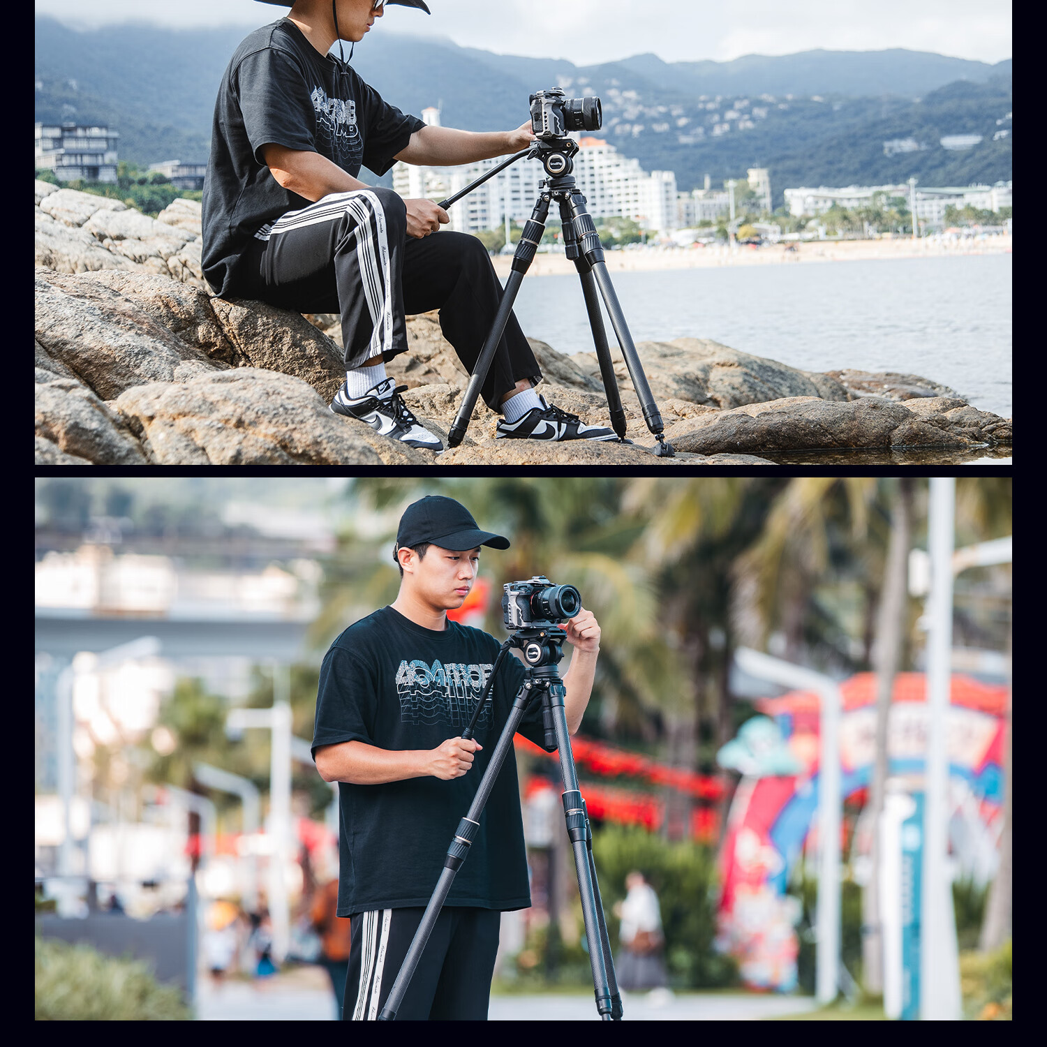 SmallRig 4645 Carbon Fiber Tripod FT-S303 Professional Photography Quick Release Hydraulic Damping Video Heavy Duty Camera Support Tripod 16