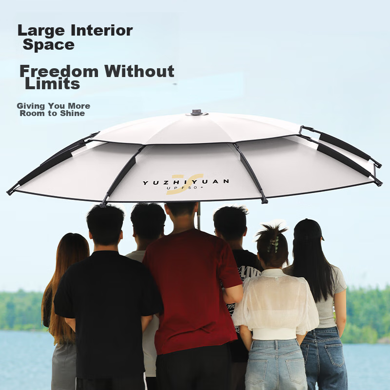 Yuzhiyuan Fishing Umbrella Mechanical Arm Crutch, Camping Thickened Sunshade, Outdoor Black Rubber, Storm-Proof, Anti-Rotation, 12-Sided, 2.6 Meters 8