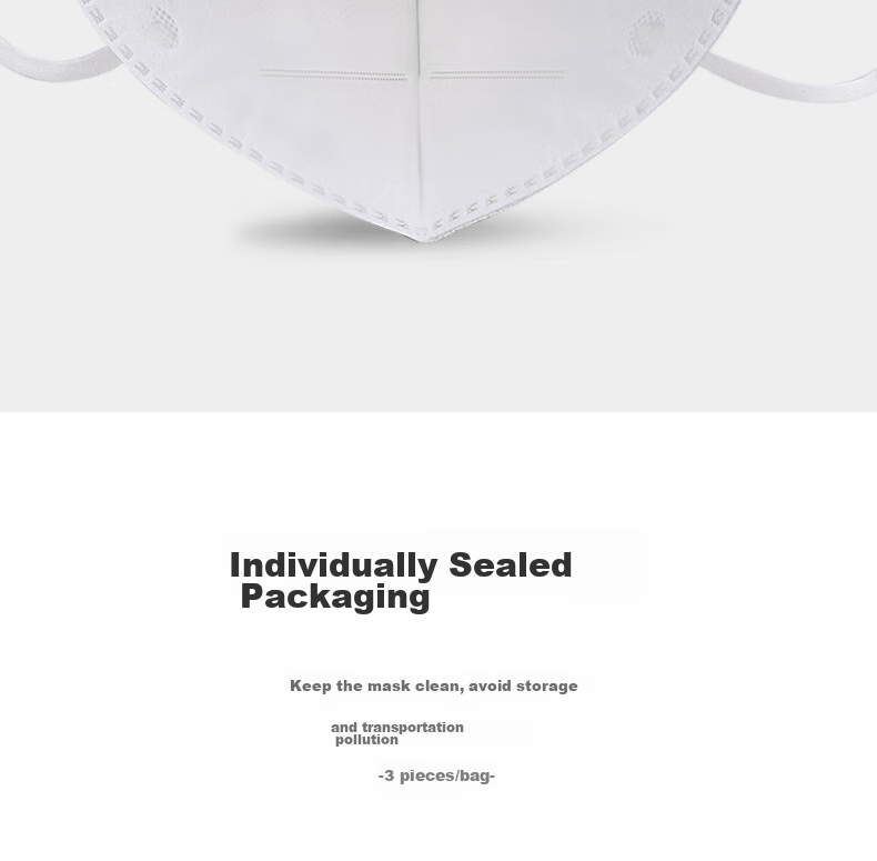 Mingdianshangpin KN95 Mask, M950E Plus, 3 Pieces/pack, Individually Wrapped, Ear-Loop Style, Four-Layer, No Breathing Valve, Protects Against Flu Viruses, Droplets, Smog, Bacteria, Wind And Dust, Odors, White 7