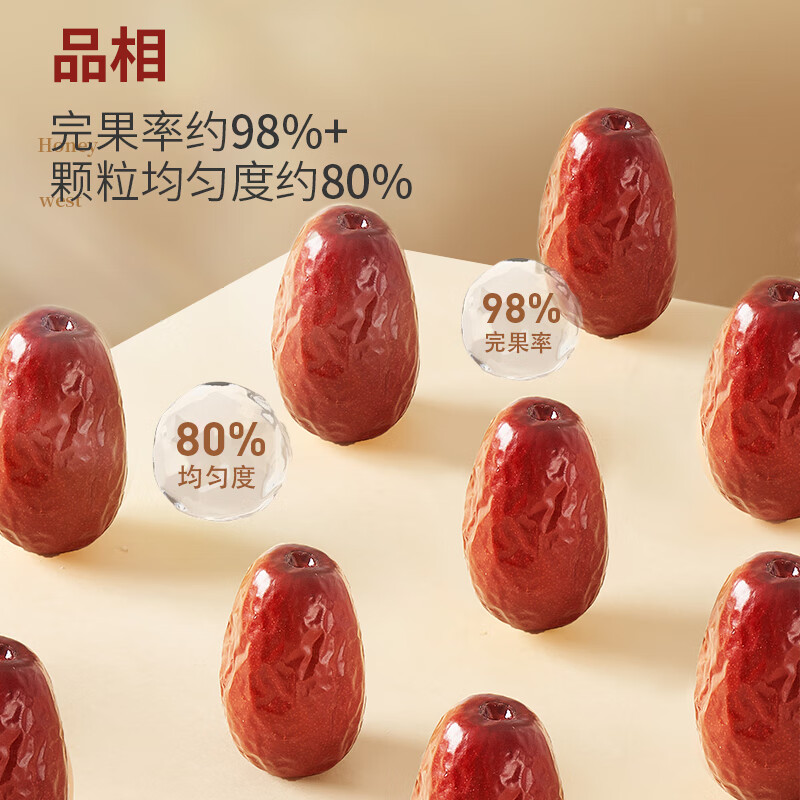 楼兰蜜语六星一级和田大红枣500g*2免洗即食骏枣滋补新疆特产零食节日送礼