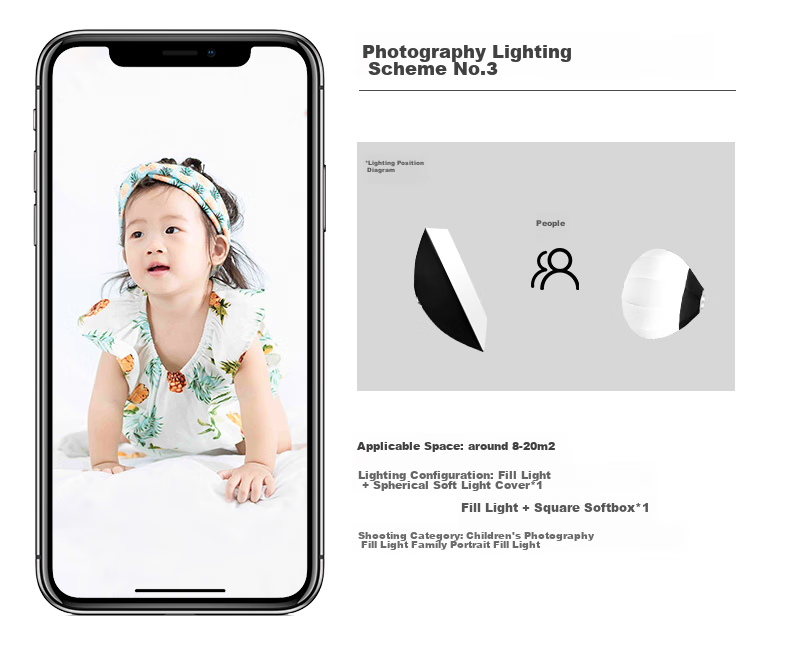 Hakutatz LG-300W Deep Softbox Kit, Live Streaming Fill Light, Professional Photography Lighting, Soft Sunlight Lamp, Continuous Light, Children's Portrait Photography, Video Portrait, Streamer Clothing Light Box Equipment 13