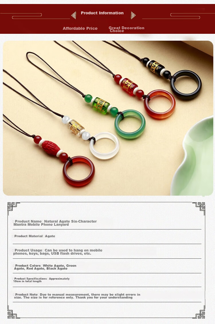 Shihan Mobile Phone Accessory Ring Strap, Creative Pendant, Simple Car Keychain, Vintage-Style Phone Lanyard, Short USB Drive Pendant, Women's And Men's Braided Ring Clasp Keychain, Anti-Loss Hanging Ornament 8