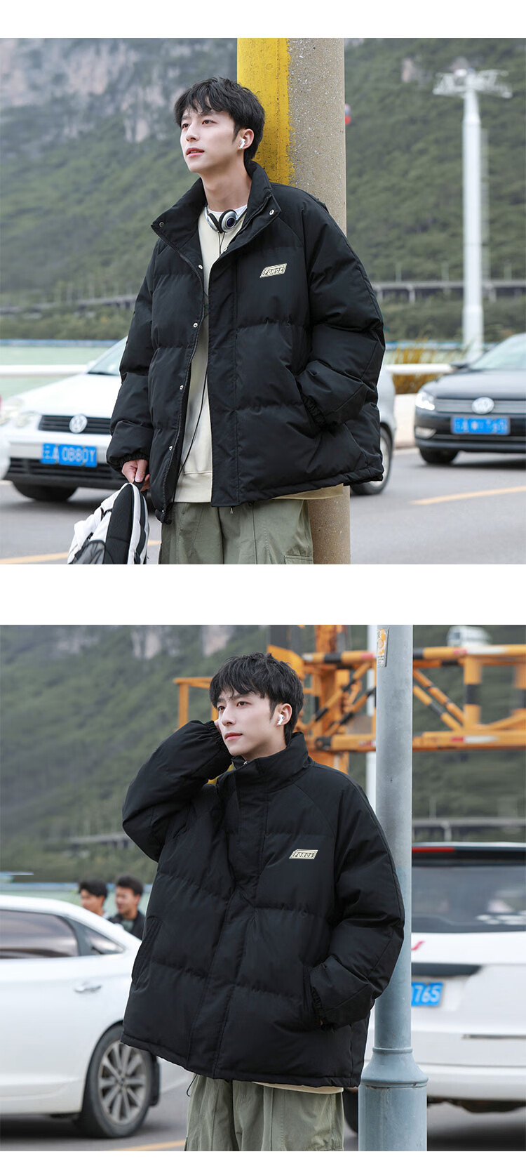 Colombass Trendy down Jacket for Men, 2025 Winter Men's Thickened Short Loose-Fit Plus Size Winter Coat 3