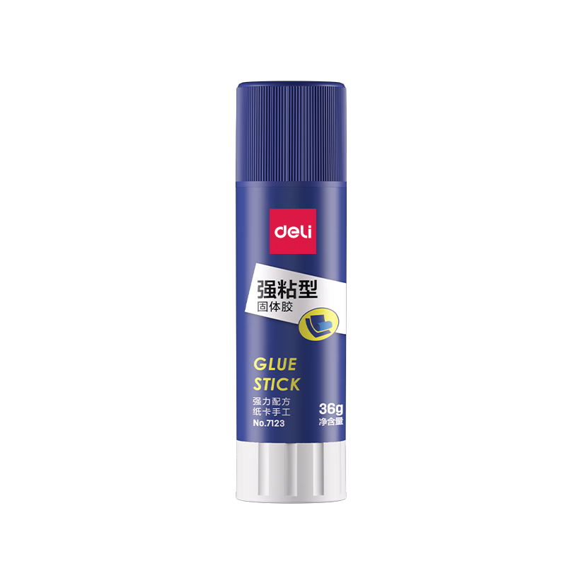 Deli 36g Strong Adhesive PVP Solid Glue Stick, Formaldehyde-Free Formula, Quick-Drying Strong Glue Stick, Student Stationery, 12-Pack, Office Supplies, 7123
